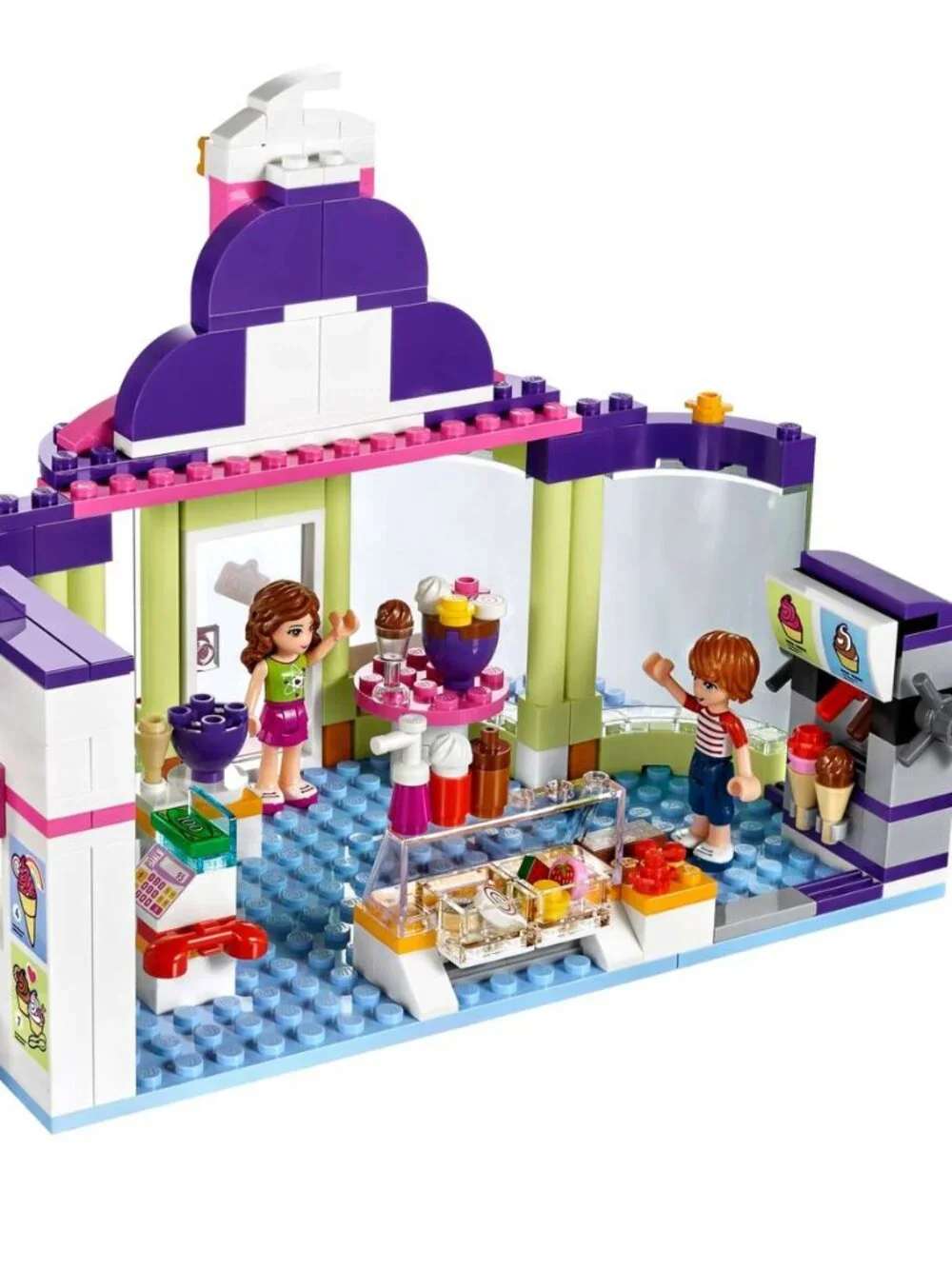 LEGO FRIENDS: Heartlake Frozen Yogurt Shop (41320) full set with mini-figures